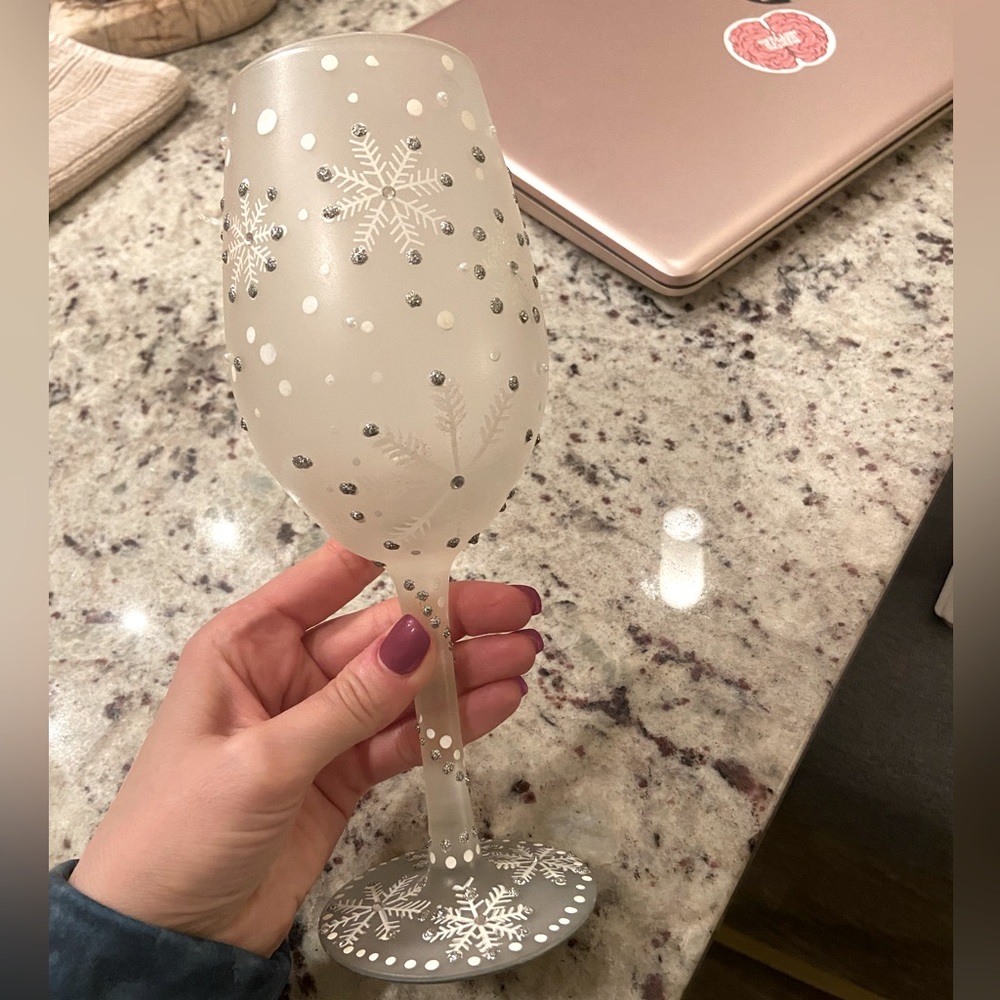 "Snowflake Dream" Limited Edition Wine Glass by Lolita NWOT